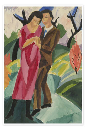 Poster Couple in the Green - Hermann Lismann, 1920
