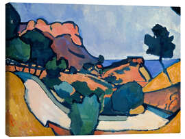 Canvas print Path between mountains (Southern France), 1907 - André Derain