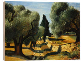 Wood print Olive trees in Provence (Oliviers en Provence) - André Derain