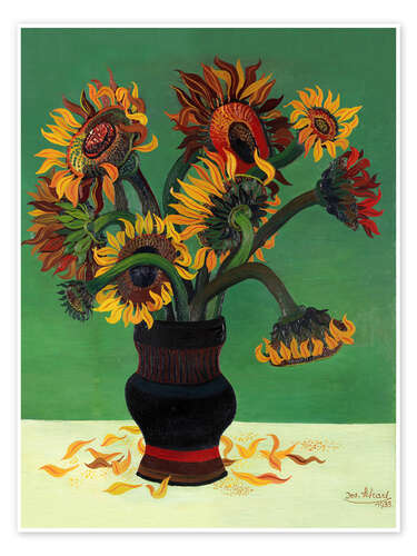 Juliste Sunflowers, 1933