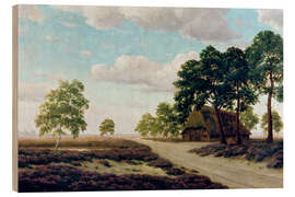 Cuadro de madera Sheepfold in the Ahlhorner Heide - Ludwig Fischbeck, 1910