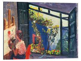 Alumiinitaulu Frida in her garden - Frida Kahlo