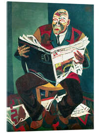 Acrylic print Newspaper reader, 1935 - Josef Scharl