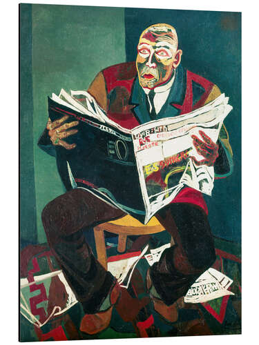 Aluminium print Newspaper reader, 1935