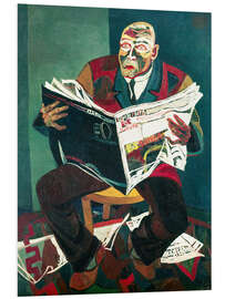 Hartschaumbild Zeitungsleser, 1935 - Josef Scharl