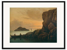 Gerahmter Kunstdruck Abend am Meer