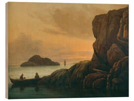 Tableau en bois Evening by the Sea