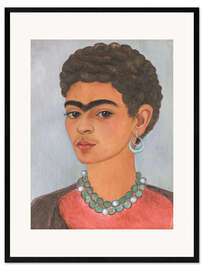 Plakat artystyczny premium w ramie Self-portrait with curly hair, 1935