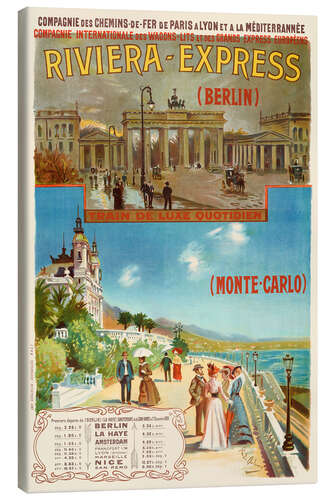 Canvas print Riviera Express Berlin - Monte-Carlo