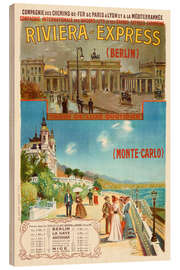 Trätavla Riviera Express Berlin - Monte-Carlo - Vintage Travel Collection