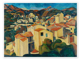 Wandbild Ansicht von Cagnes (Vue de Cagnes) - André Derain