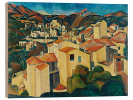 Wood print View of Cagnes (Vue de Cagnes) - André Derain