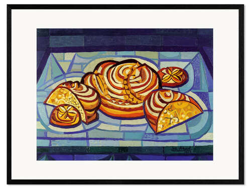 Kehystetty taidepainatus Still Life with Bread, 1952