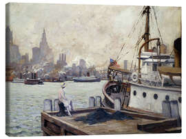 Canvas print Morning in New York Harbor - Edward Cucuel
