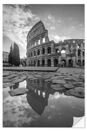 Wandsticker Kolosseum bei Sonnenaufgang, Rom, Italien