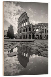 Tableau en bois Colosseum at sunrise, Rome, Italy - Matteo Colombo