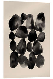 Acrylic print Abstract Black Geometric Shapes