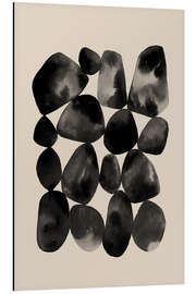 Aluminiumtavla Abstract Black Geometric Shapes
