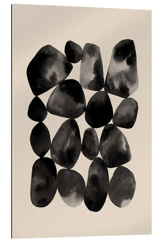 Cuadro de plexi-alu Formas geométricas abstractas negras