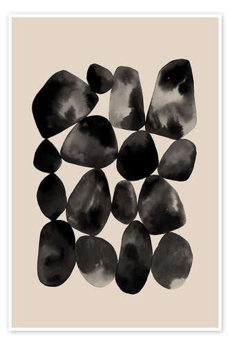 Poster Abstract Black Geometric Shapes