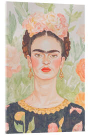 Acrylic print Frida Portrait Painting