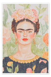 Wall print Frida Portrait Painting - Melloi Art