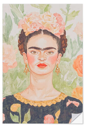 Wandsticker Frida Porträtmalerei