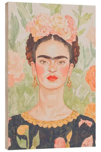 Cuadro de madera Frida Portrait Painting