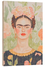 Cuadro de madera Frida Portrait Painting