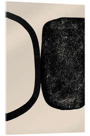 Akrylglastavla Abstract Black Shapes