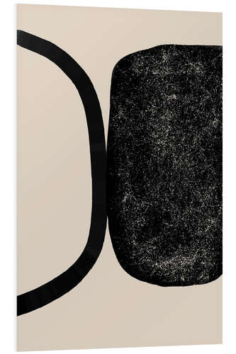 Hartschaumbild Abstract Black Shapes