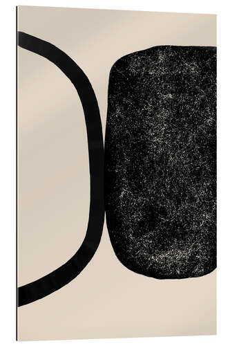 Stampa su plexi-alluminio Abstract Black Shapes