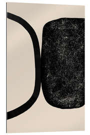 Stampa su plexi-alluminio Abstract Black Shapes