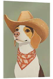 Acrylic print Beagle Cowboy - Melloi Art