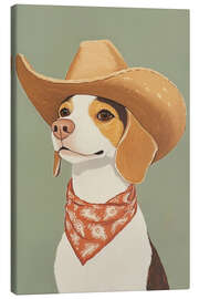 Canvas print Beagle Cowboy - Melloi Art