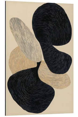Stampa su alluminio Abstract Organic Shapes