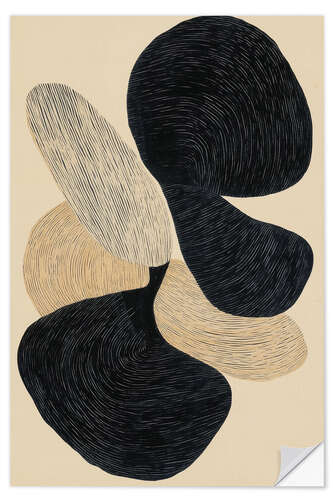 Adesivo murale Abstract Organic Shapes