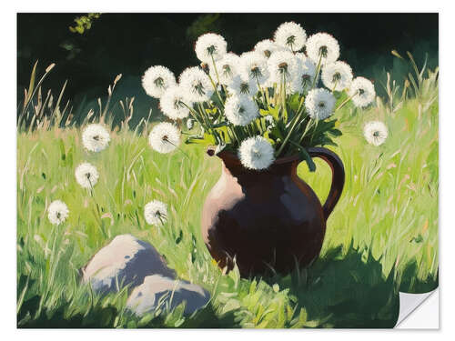 Adesivo murale Summer floral clouds