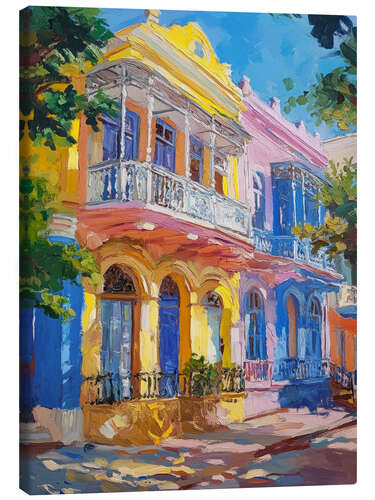 Lienzo Pastel city
