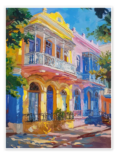 Plakat Pastel city
