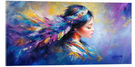 Tableau en verre acrylique Celestial Plumage