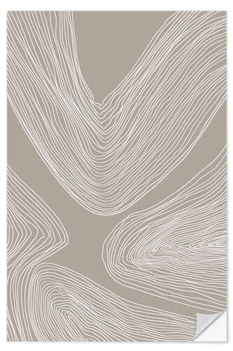 Muursticker Minimalist Wave Pattern