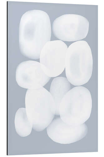 Tableau en aluminium Abstract White Circles