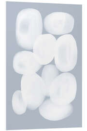 PVC-tavla Abstract White Circles - Melloi Art