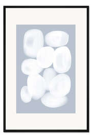 Gerahmter Kunstdruck Abstract White Circles