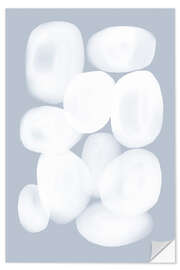 Sticker mural Abstract White Circles - Melloi Art