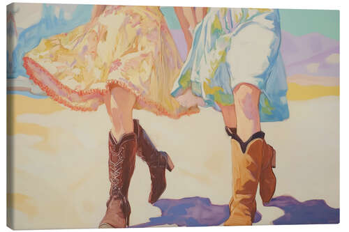 Canvas print Cowgirl Stroll