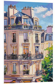 Hartschaumbild Paris Balcony