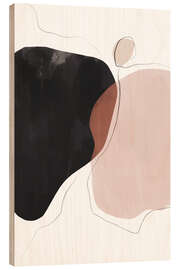 Tableau en bois Minimal Apple Shapes - Melloi Art