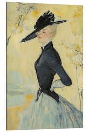 Gallery Print Elegante Frau im schwarzen Hut